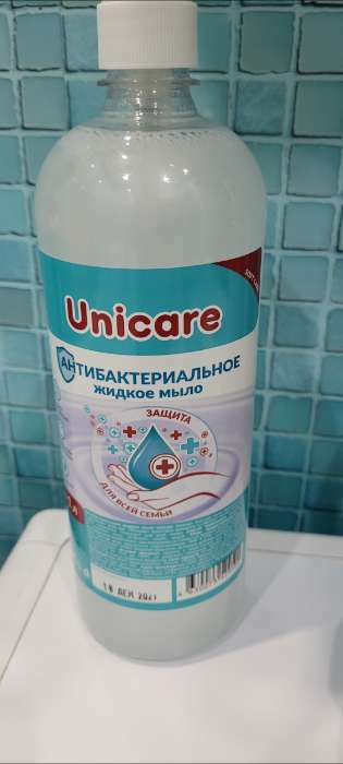 Фотография покупателя товара Антибактериальное жидкое мыло UNICARE, 1 л - Фото 2