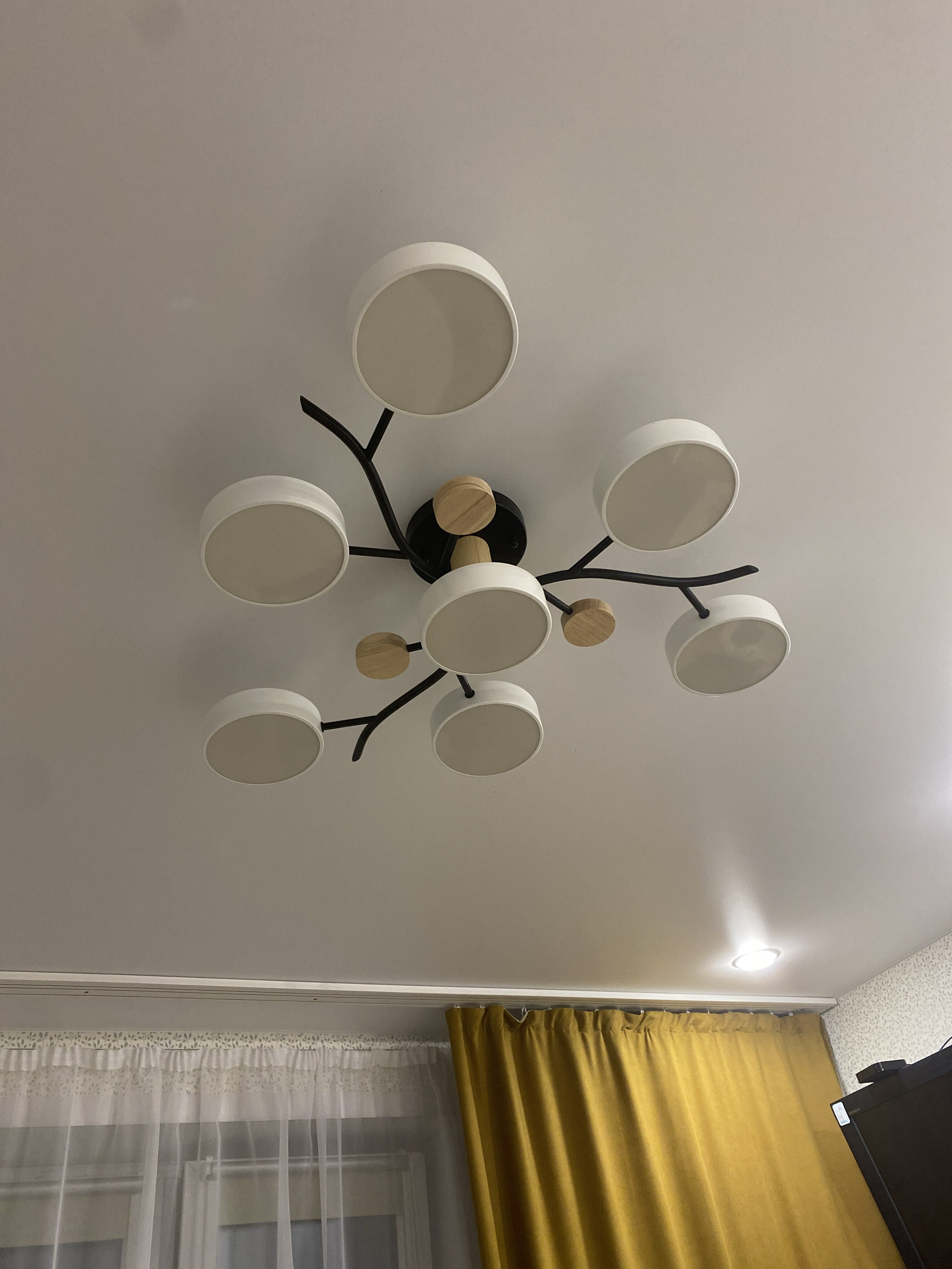 Фотография покупателя товара Люстра 1316/7WT LED 168Вт 3000-6000К белый 74х74х17 см BayerLux - Фото 1