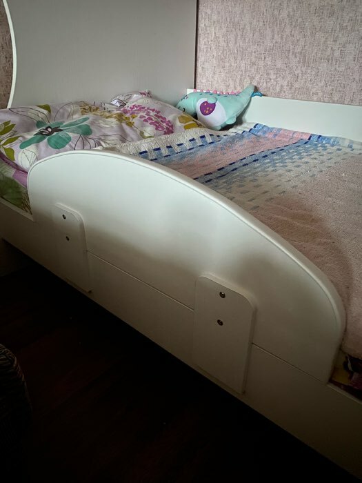 Фотография покупателя товара Универсальное ограждение для кровати, 700 × 48 × 220 мм, цвет белый - Фото 7