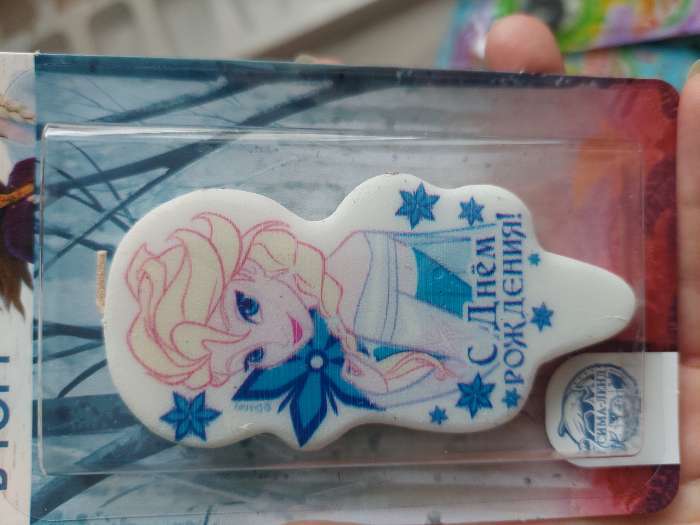 Фотография покупателя товара Свеча в торт «С Днем Рождения!», Холодное сердце - Фото 2