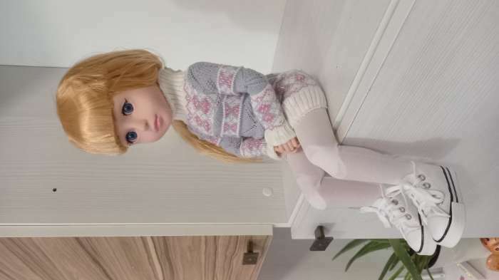 Фотография покупателя товара Кеды для кукол, длина подошвы 7,5 см, цвет голубой - Фото 1