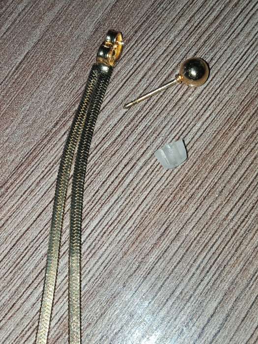 Фотография покупателя товара Серьги висячие «Изящество» плоские нити, цвет золото, 15 см - Фото 5