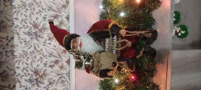 Фотография покупателя товара Дед Мороз "В красной шубке с фонариком" 45 см - Фото 4