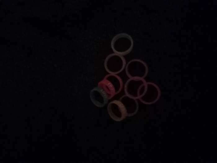 Фотография покупателя товара Силиконовое кольцо «Светоотражающее», набор 10 шт., цвет МИКС - Фото 3