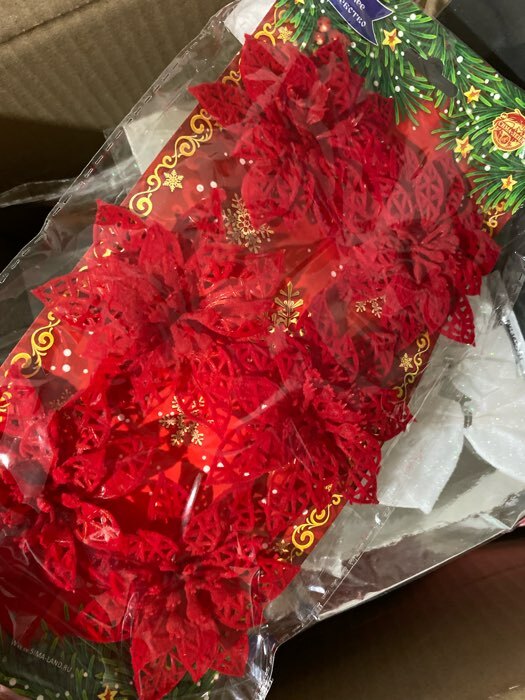 Фотография покупателя товара Украшение ёлочное "Резной цветок" (набор 6 шт) 7 см, красный - Фото 10