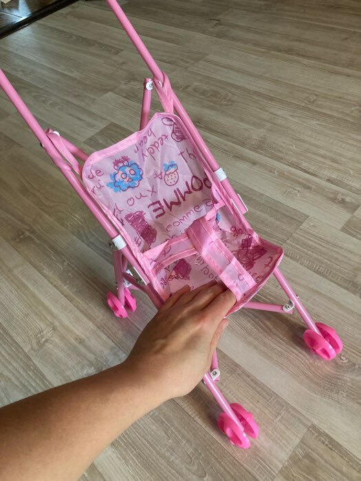 Фотография покупателя товара Кукольная коляска-трость, пластиковый каркас - Фото 2