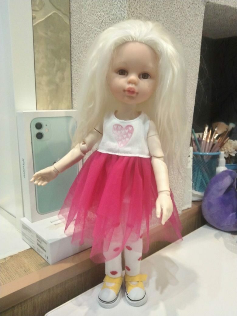 Фотография покупателя товара Полукеды для кукол, длина подошвы 5 см, цвет нежно-розовый - Фото 1