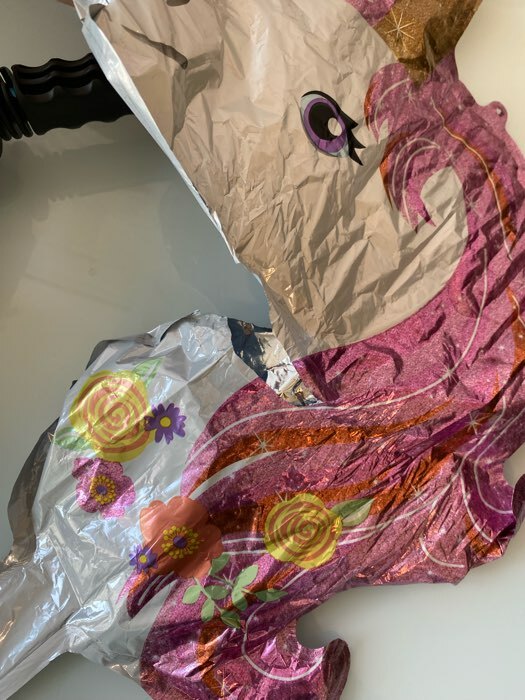 Фотография покупателя товара Шар полимерный 18" «Единорог», шар в шаре, розовый - Фото 2