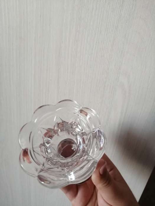 Фотография покупателя товара Подсвечник стекло на 1 свечу "Цветочек с хрустальным шаром" 7,5х6,8х6,8 см - Фото 2