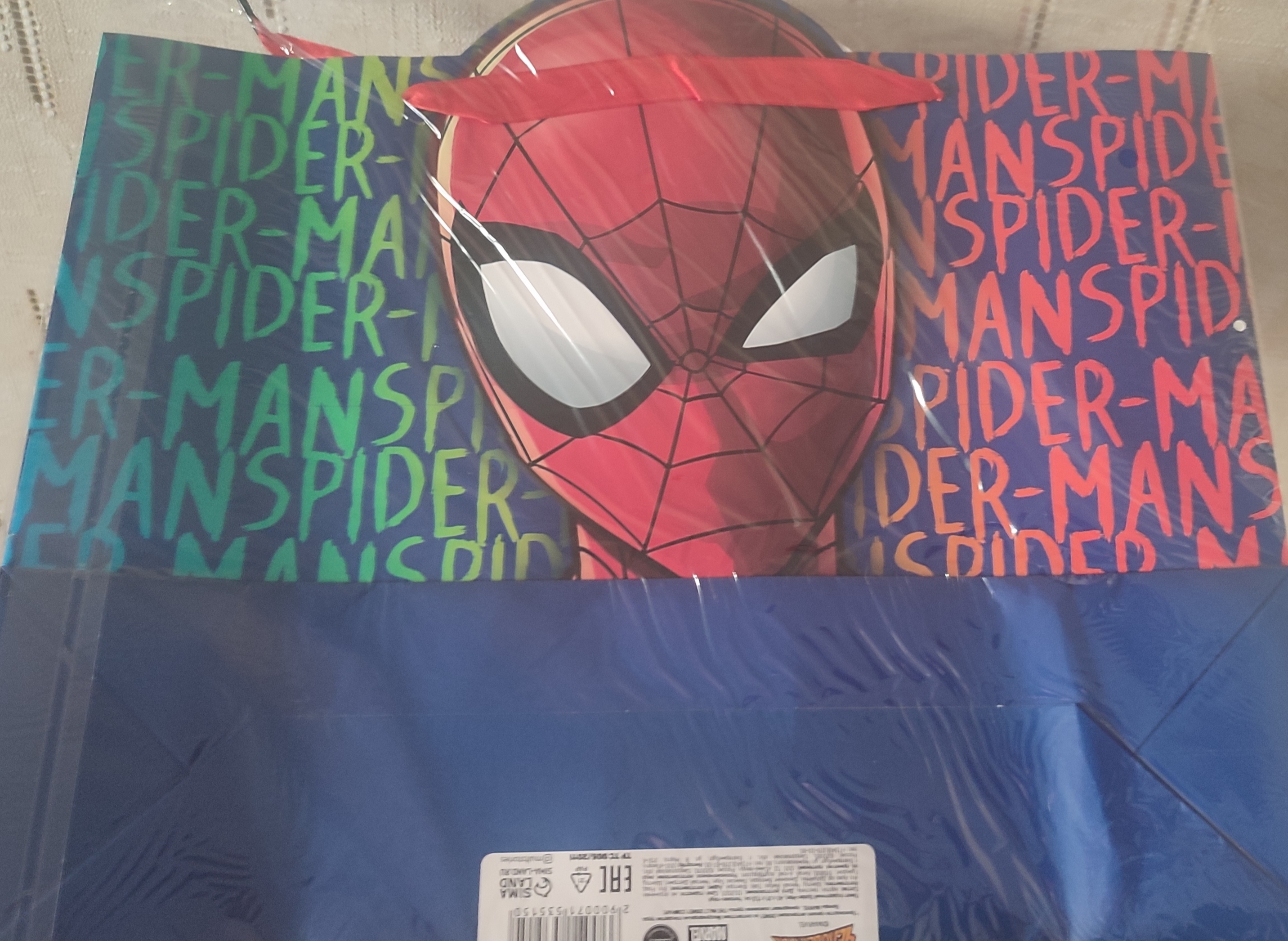 Фотография покупателя товара Пакет подарочный, 40х31х11.5 см, Человек-паук