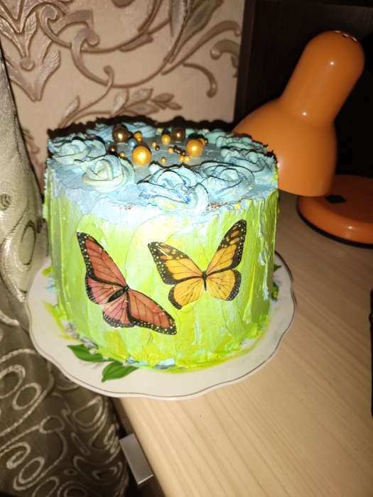 Фотография покупателя товара Вафельные картинки съедобные «Бабочки» для капкейков, торта KONFINETTA, 1 лист А5 - Фото 41