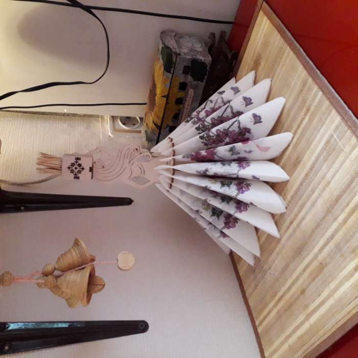 Фотография покупателя товара Салфетница деревянная «Девушка с зонтиком», 25×13×13 см - Фото 9