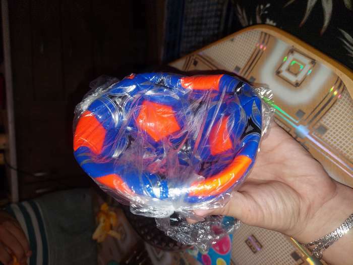 Фотография покупателя товара Мяч футбольный ONLYTOP, PVC, машинная сшивка, 32 панели, р. 2, цвет МИКС - Фото 2