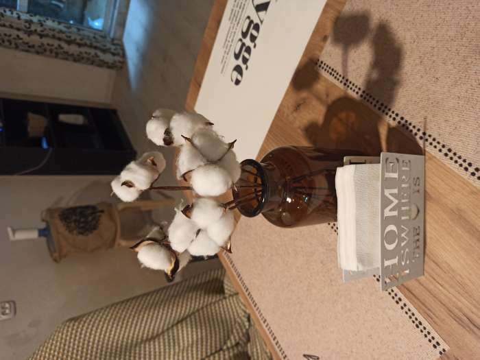 Фотография покупателя товара Декор сухоцвет "Хлопок" d-5 см, 30 см, белый - Фото 8