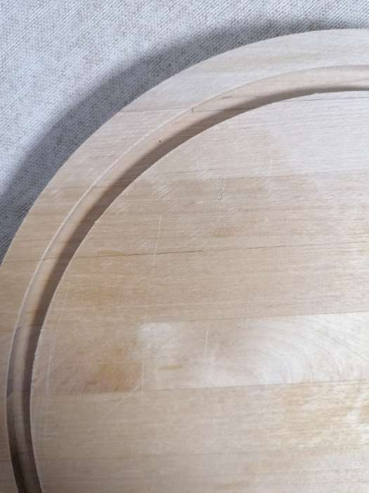 Фотография покупателя товара Доска разделочная круглая Доляна «Фортуна», d=25 см, берёза - Фото 2