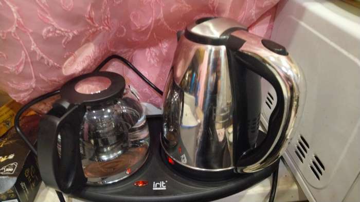 Фотография покупателя товара УЦЕНКА Чайник электрический Irit IR-1502, металл, 1.5 л, 1850 Вт, заварник 0.8 л, серебристый - Фото 1