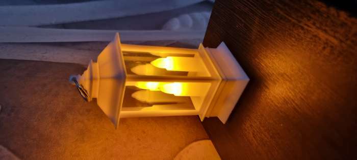 Фотография покупателя товара Светодиодная фигура «Бронзовый фонарь со свечками» 5.5 × 13 × 5.5 см, пластик, батарейки AG13х3, свечение тёплое белое - Фото 13