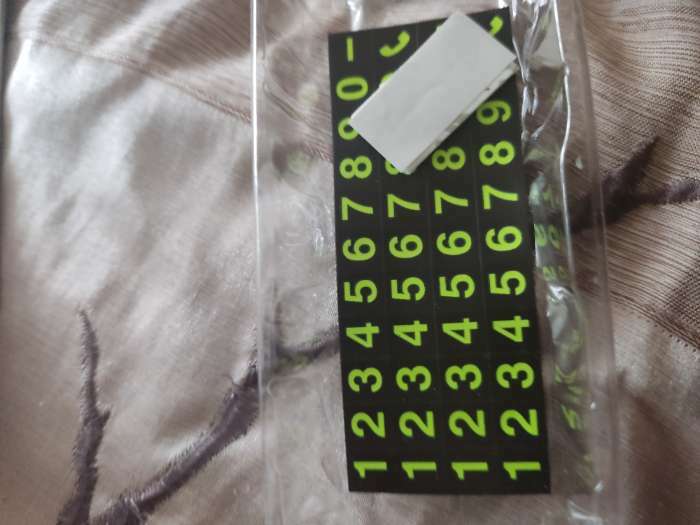 Фотография покупателя товара Табличка Cartage, для номера телефона с крышкой, люминесцентные цифры, белый - Фото 1