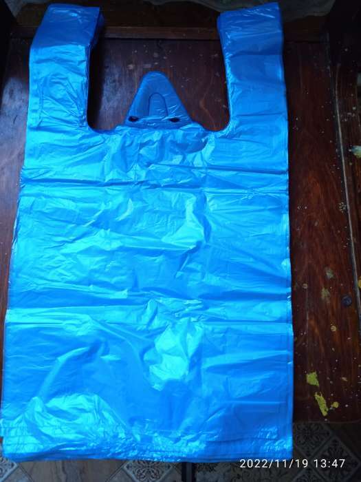 Фотография покупателя товара Пакет "Синий", полиэтиленовый, майка, 25 х 45 см, 14 мкм