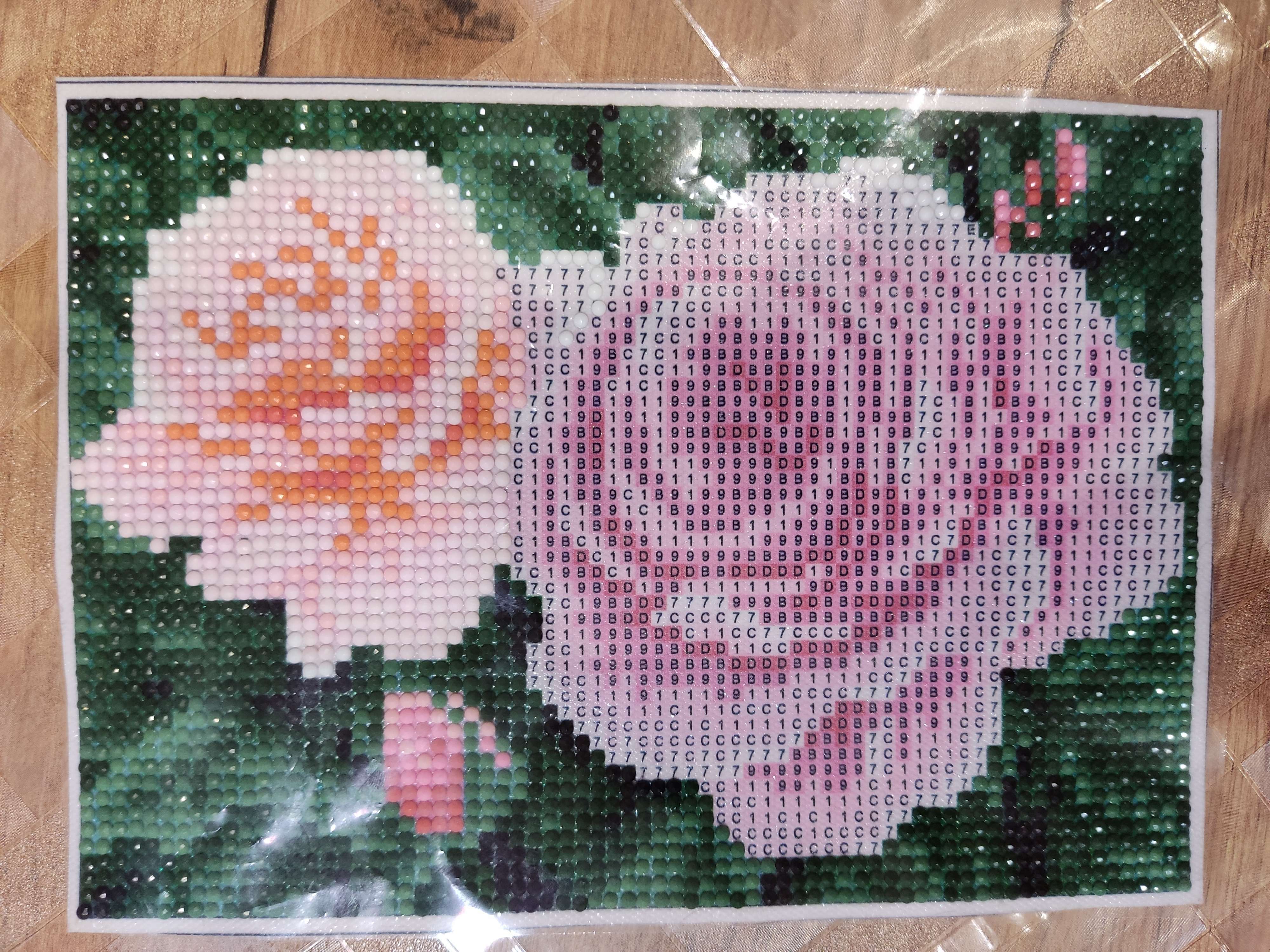 Фотография покупателя товара Алмазная мозаика с полным заполнением на холсте «Розы на кусте», 15 х 21 см - Фото 6