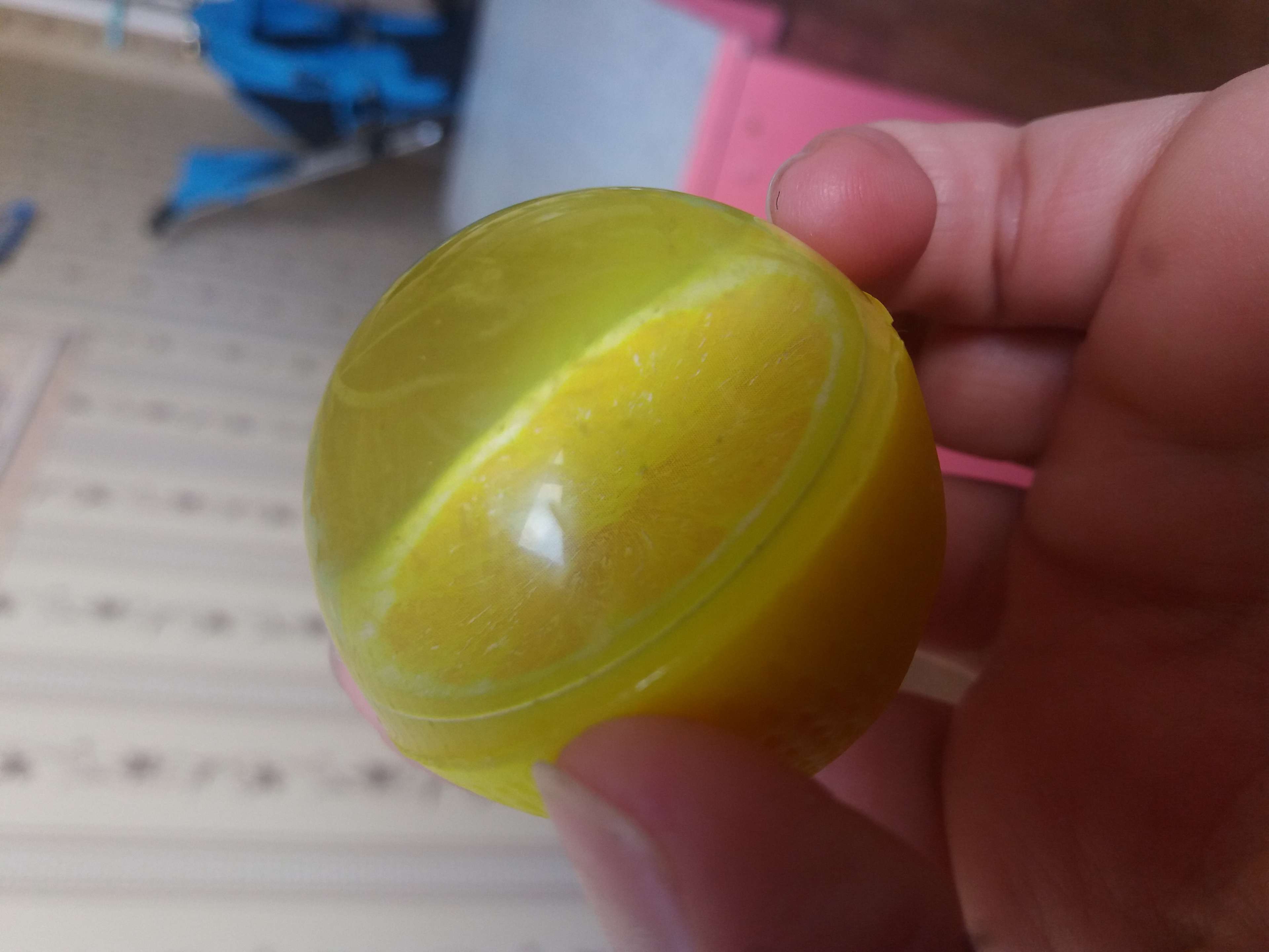 Фотография покупателя товара Мяч каучуковый «Лимон», 4,5 см - Фото 1