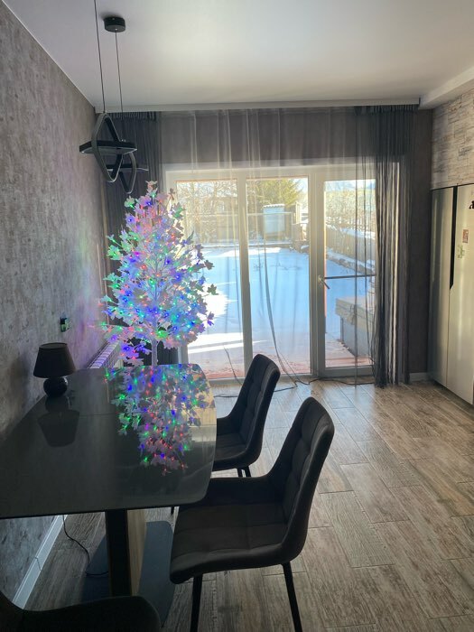Фотография покупателя товара Светодиодное дерево «Клён белый» 1.8 м, 350 LED, мигание, 220 В, свечение мульти (RGB) - Фото 4