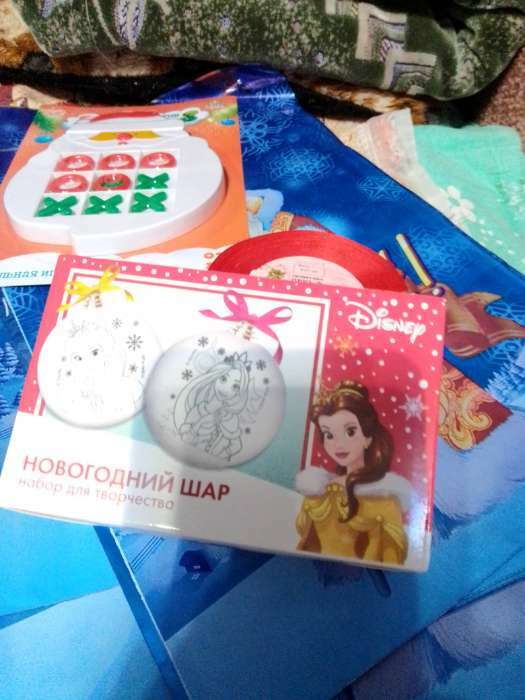Фотография покупателя товара Набор для творчества на Новый год "Новогодний шар под раскраску", 2 штуки 5.5 см, Принцессы - Фото 1