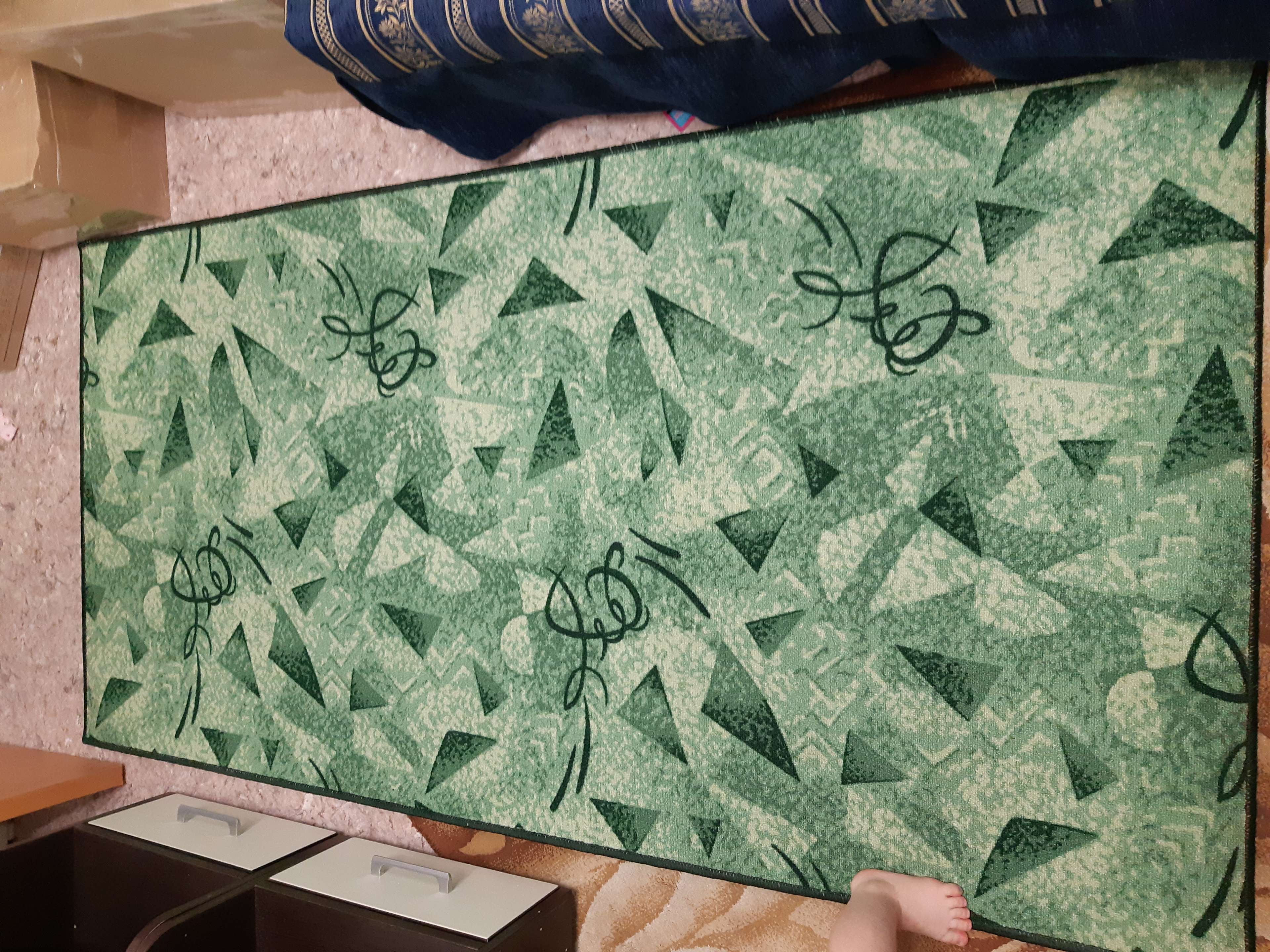 Фотография покупателя товара Палас «Карамель», размер 150х200 см, цвет зелёный - Фото 1