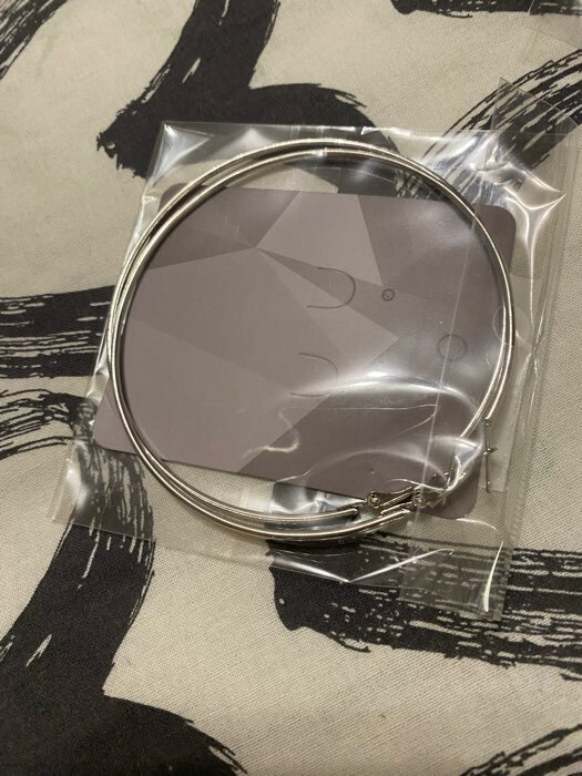 Фотография покупателя товара Серьги кольца «Классика» d=8 см, цвет серебро - Фото 3