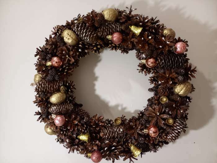 Фотография покупателя товара Ёлочные игрушки «Наоми», шары новогодние, d=3 см, набор 24 шт., красный - Фото 3