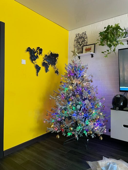 Фотография покупателя товара Ёлочные игрушки «Феерия», шары новогодние, d=4 см, набор 35 шт., синий - Фото 2