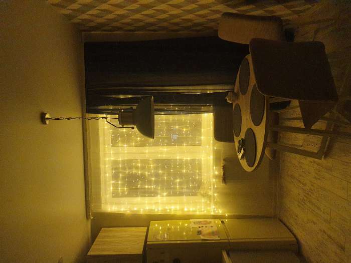 Фотография покупателя товара Гирлянда «Занавес» 2 × 1.5 м, IP20, прозрачная нить, 360 LED, свечение тёплое белое, 8 режимов, 220 В - Фото 11
