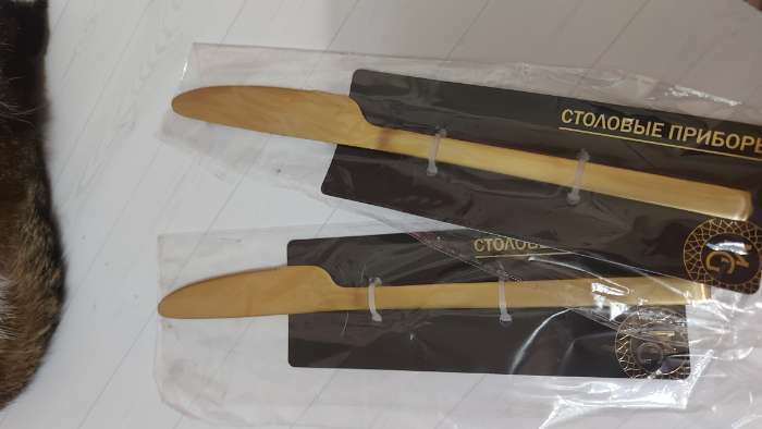 Фотография покупателя товара Нож столовый из нержавеющей стали Magistro «Оску стандарт», длина 21,3 см, цвет золотой - Фото 1