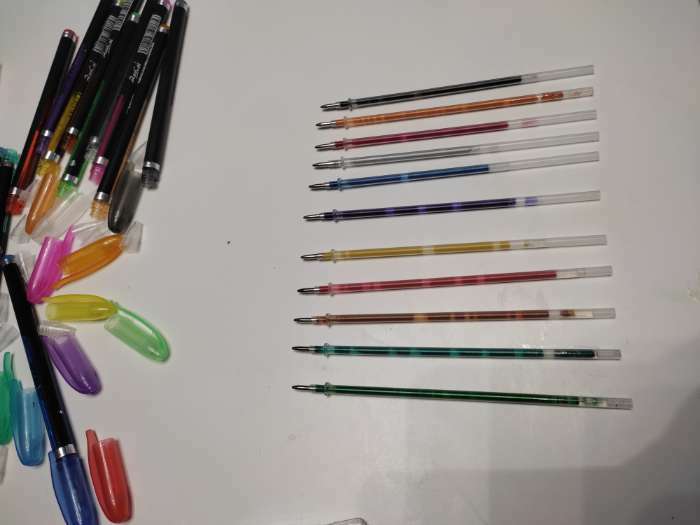 Фотография покупателя товара Набор гелевых ручек, 24 цвета, корпус с рисунком, в блистере на кнопке - Фото 8