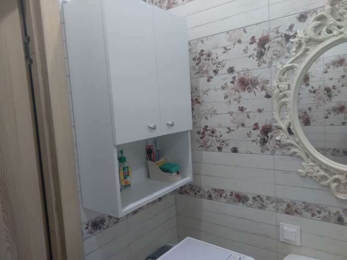 Фотография покупателя товара Шкаф для ванной комнаты "Вега 5004" белый, 50 х 24 х 80 см