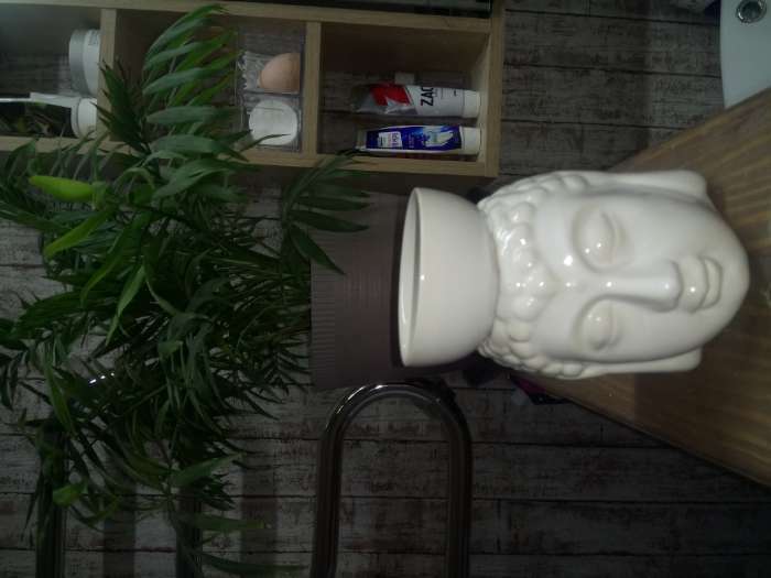 Фотография покупателя товара Аромалампа керамика "Будда с чашей на голове" МИКС 11,5х8х9 см - Фото 1