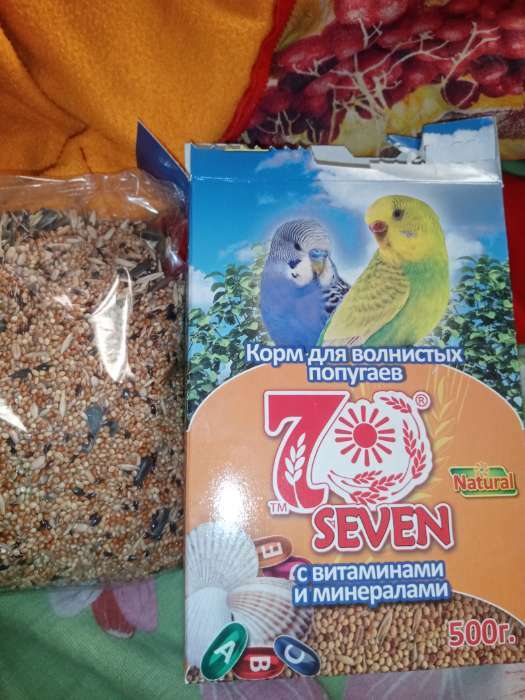 Фотография покупателя товара Корм Seven Seeds для волнистых попугаев, с витаминами и минералами 500 г - Фото 6