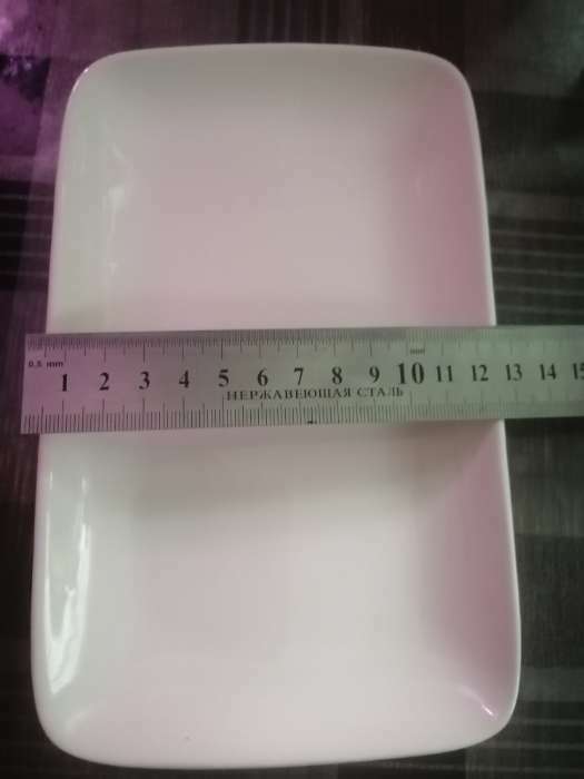 Фотография покупателя товара Блюдо фарфоровое прямоугольное White Label, 20×12,5 см, цвет белый - Фото 6