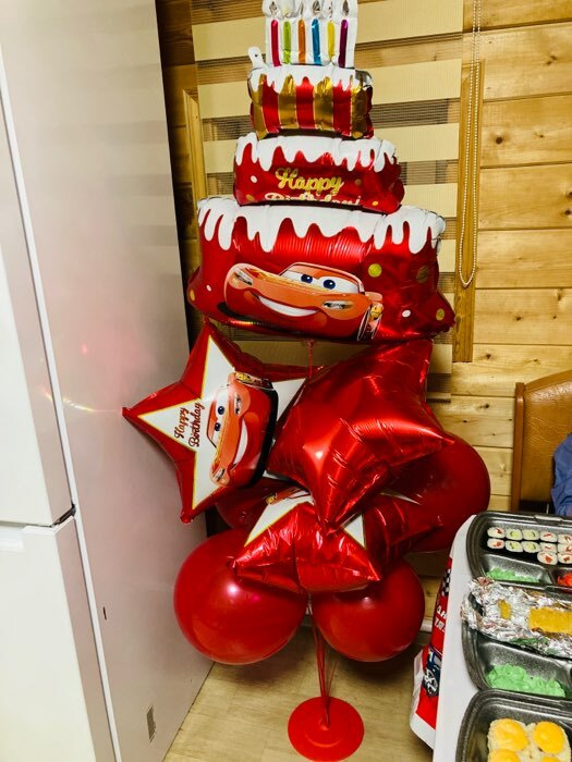 Фотография покупателя товара Стойка для воздушных шаров с подставкой, на 11 шаров, цвет красный - Фото 27