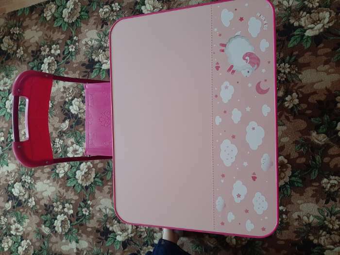 Фотография покупателя товара Комплект детской мебели «Алина» складной, цвет розовый - Фото 3