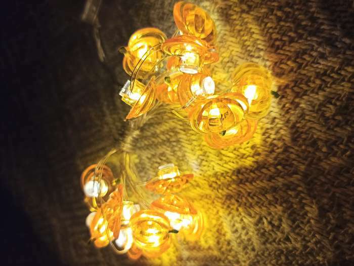 Фотография покупателя товара Гирлянда «Нить» 2 м роса с насадками «Тыква», IP20, серебристая нить, 20 LED, свечение тёплое белое, 2 режима, ААх2 - Фото 16