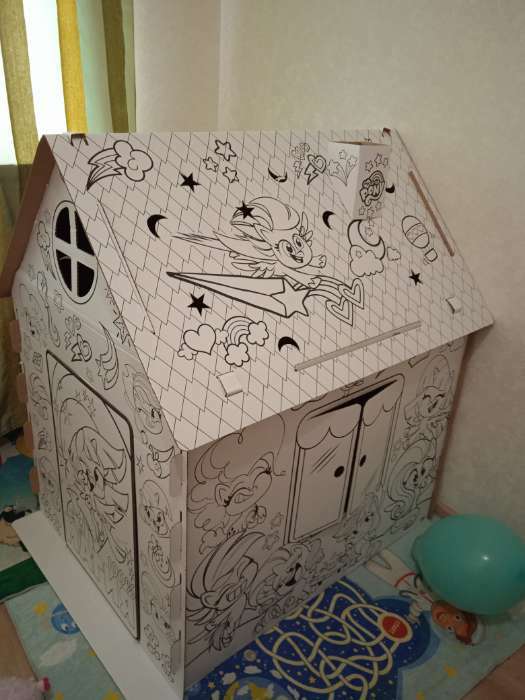 Фотография покупателя товара Дом-раскраска «Мой маленький пони», набор для творчества, дом из картона, My little pony - Фото 1