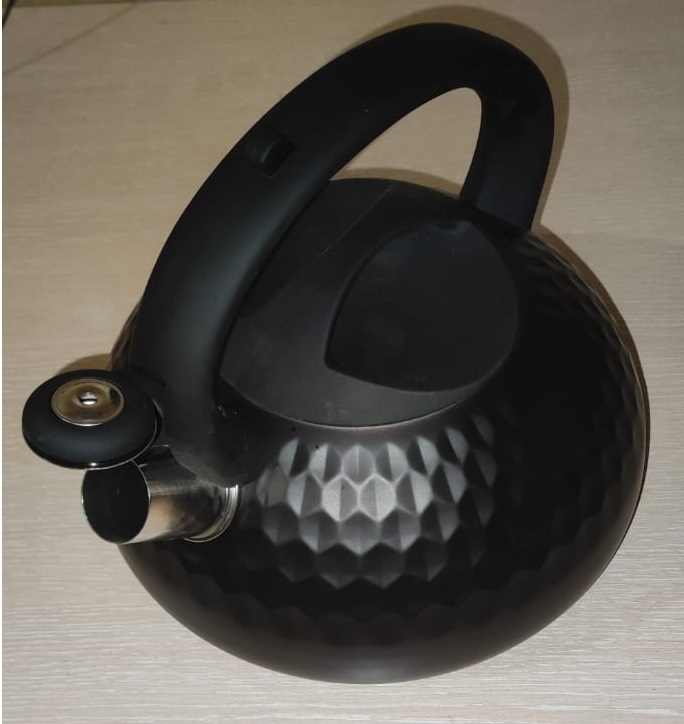 Фотография покупателя товара Чайник со свистком из нержавеющей стали Magistro Glow, 3 л, индукция, ручка soft-touch, цвет чёрный