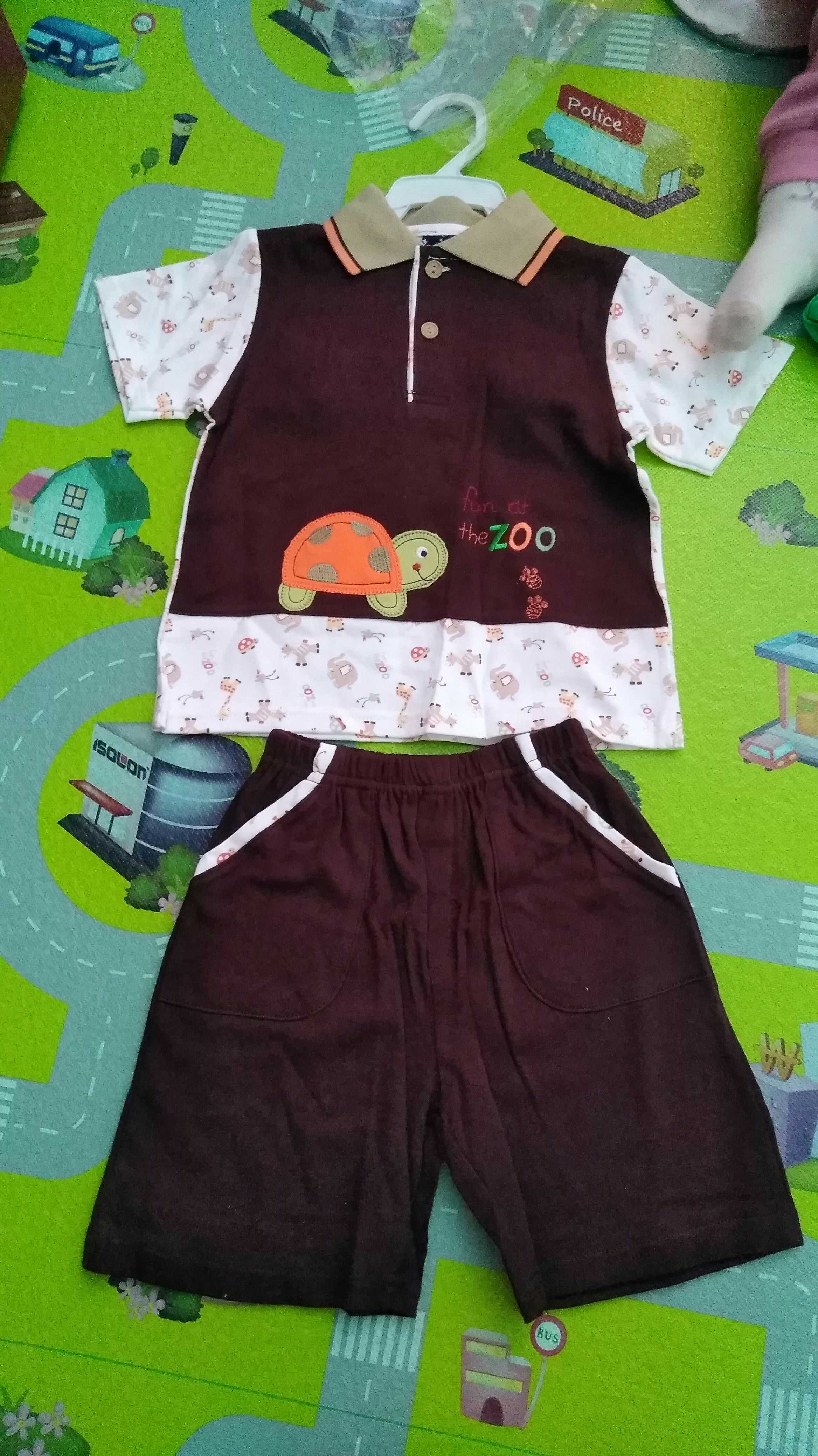 Фотография покупателя товара Комплект для мальчика (футболка+шорты) "Черепашка", рост 92-98 см (2 года), цвет коричневый