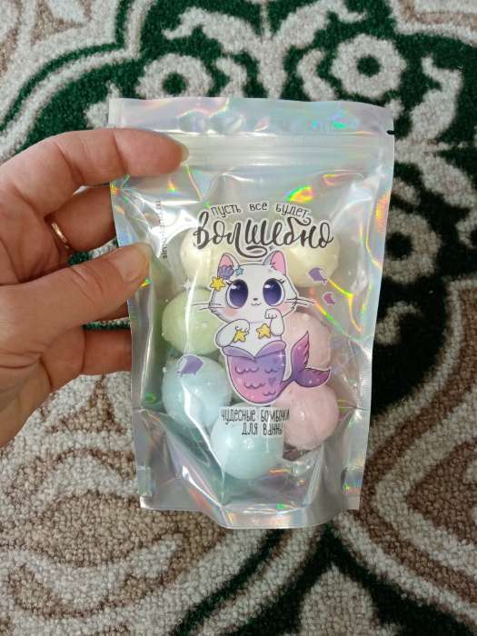 Фотография покупателя товара Подарочный набор косметики «Пусть всё будет волшебно», бомбочки для ванны 10 х 10 г, BEAUTY FOX
