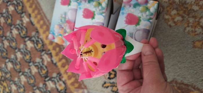 Фотография покупателя товара Свеча для торта музыкальная "Тюльпан", розовая, 12×5 см - Фото 34