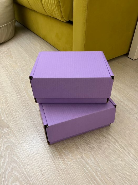 Фотография покупателя товара Коробка самосборная, лаванда, 22 х 16,5 х 10 см - Фото 5
