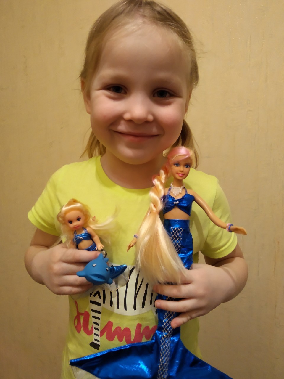 Фотография покупателя товара Кукла "Русалочка" с куклой-малышкой, меняет цвет волос, МИКС - Фото 1
