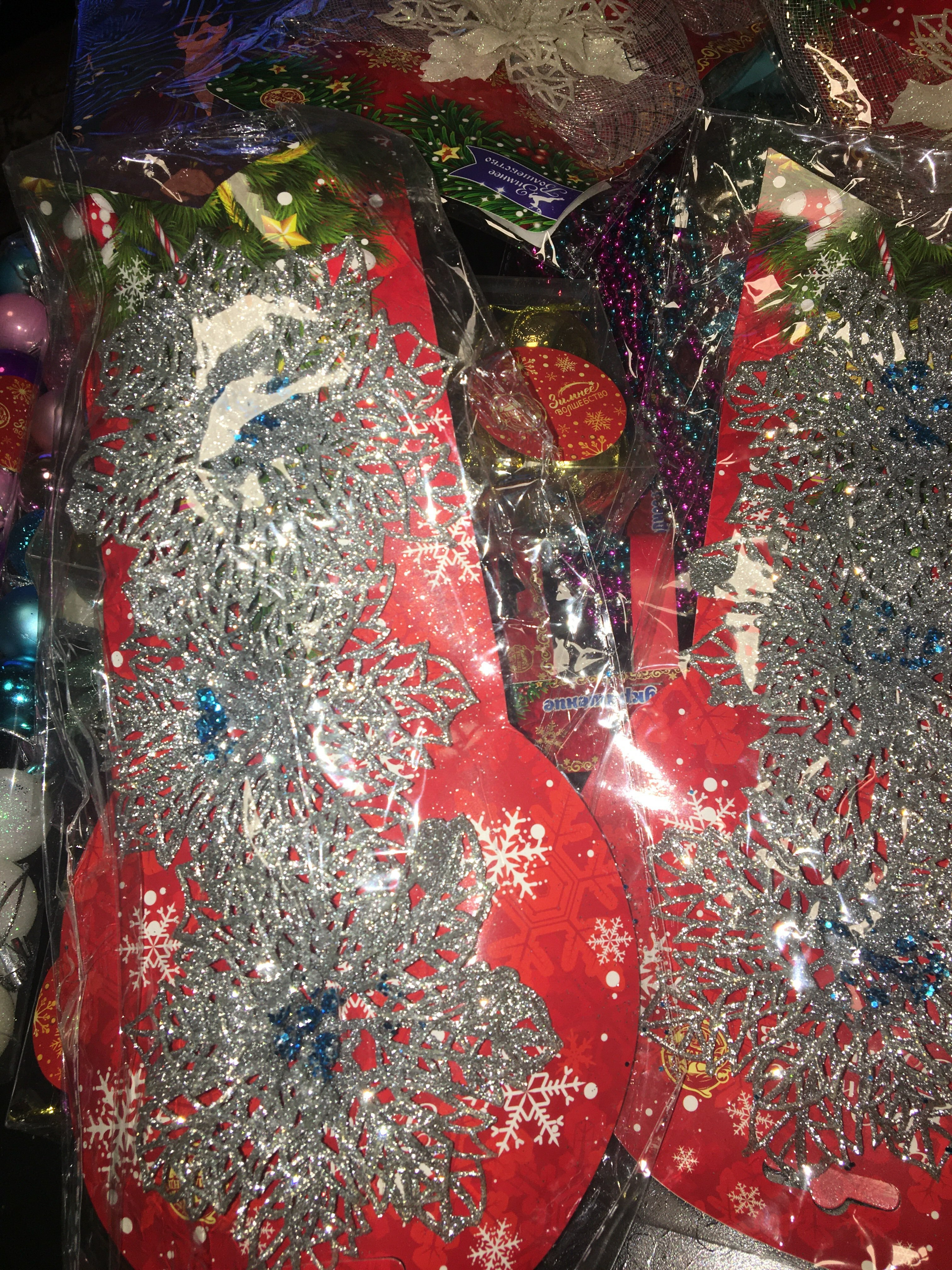 Фотография покупателя товара Украшение ёлочное "Ажурный цветок" (набор 3 шт) 10,5 см, серебро