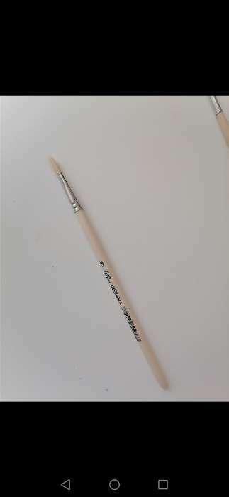 Фотография покупателя товара Кисть Щетина плоская № 6 (ширина обоймы 6 мм; длина волоса 14 мм), деревянная ручка, Calligrata - Фото 1